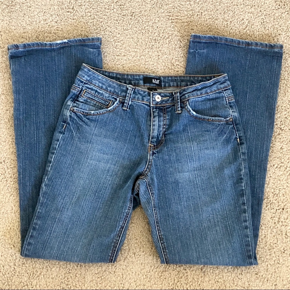 a.n.a Boot Leg Jeans; Medium Wash, High-Rise